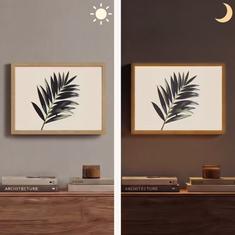 Lightbox - Wandlamp - Palmblad - Subtiel - Groen - beige — 6