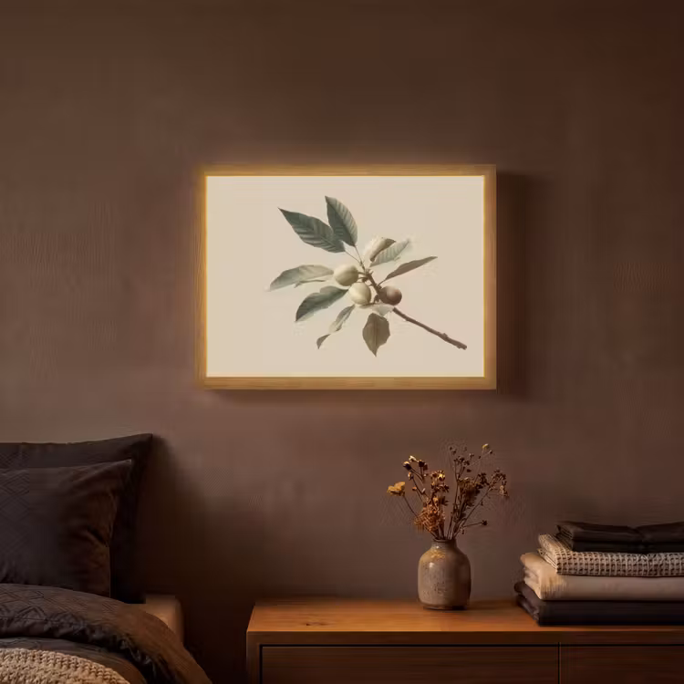 Lightbox - Wandlamp - Tak - Groene Bladeren - Vruchten — 3