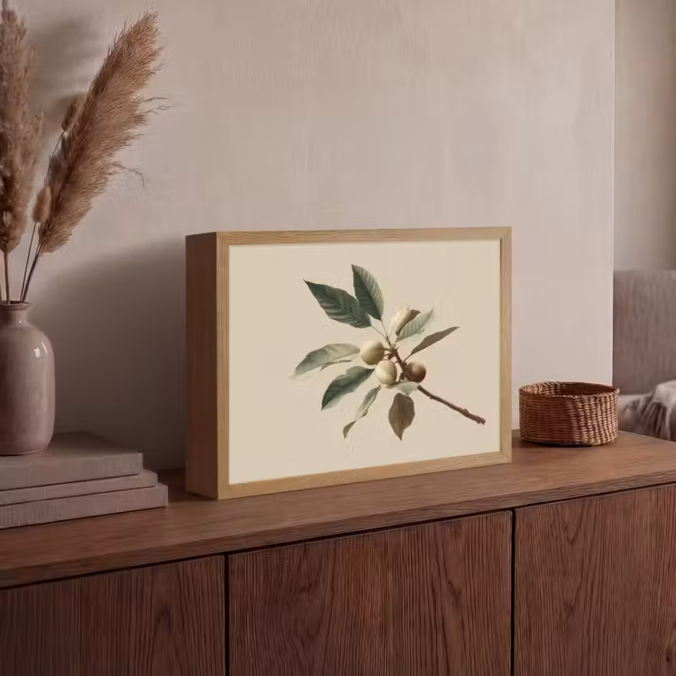 Lightbox - Wandlamp - Tak - Groene Bladeren - Vruchten — 4