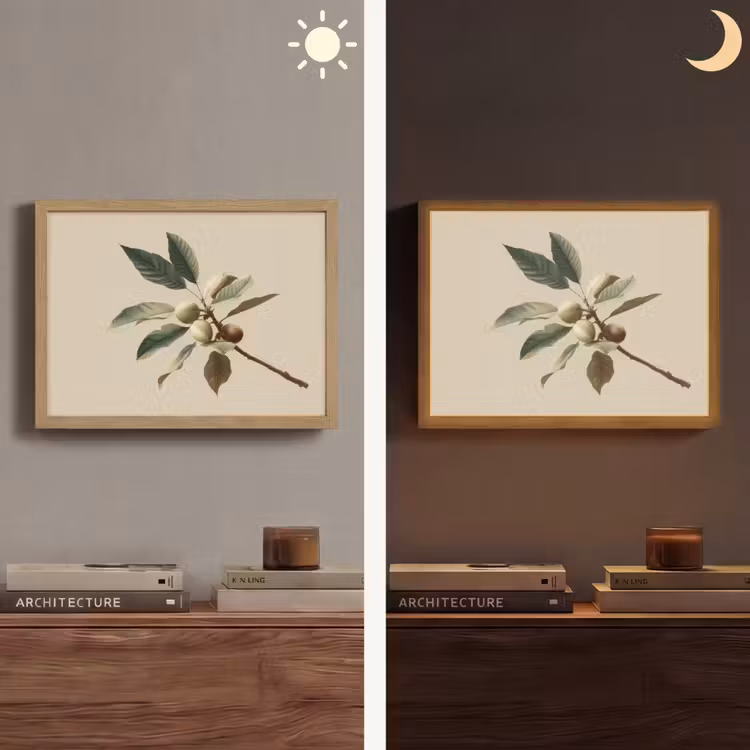 Lightbox - Wandlamp - Tak - Groene Bladeren - Vruchten — 6