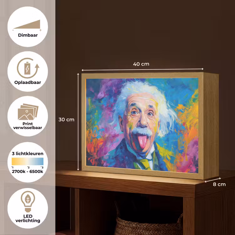 Lightbox - Wandlamp - Oude man - Expressief - Kleurrijk — 10