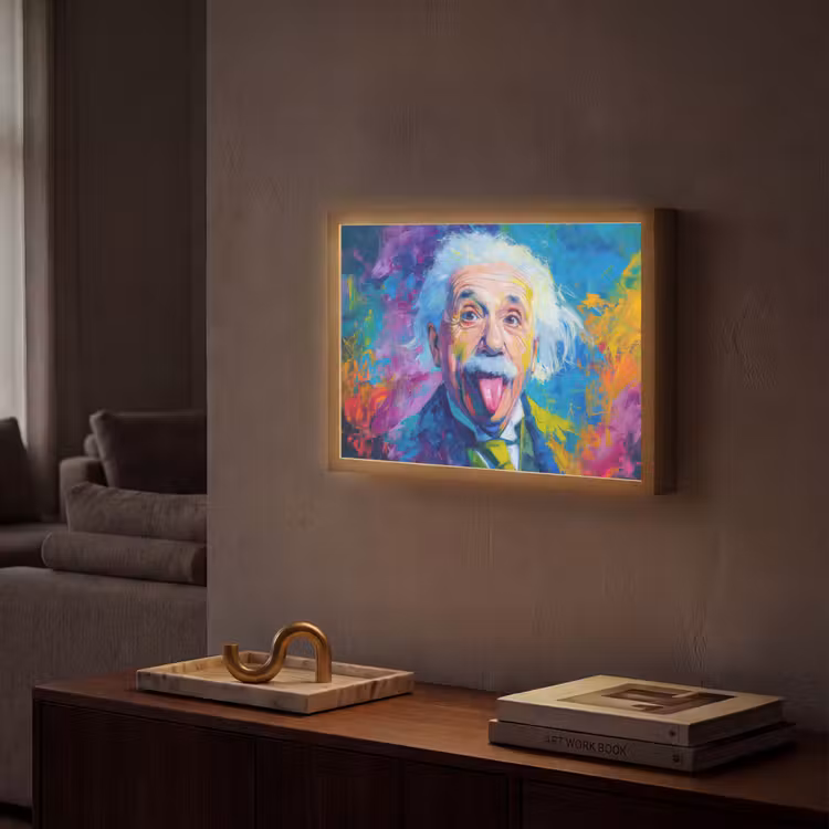 Lightbox - Wandlamp - Oude man - Expressief - Kleurrijk — 2