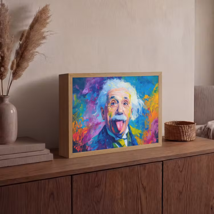Lightbox - Wandlamp - Oude man - Expressief - Kleurrijk — 4