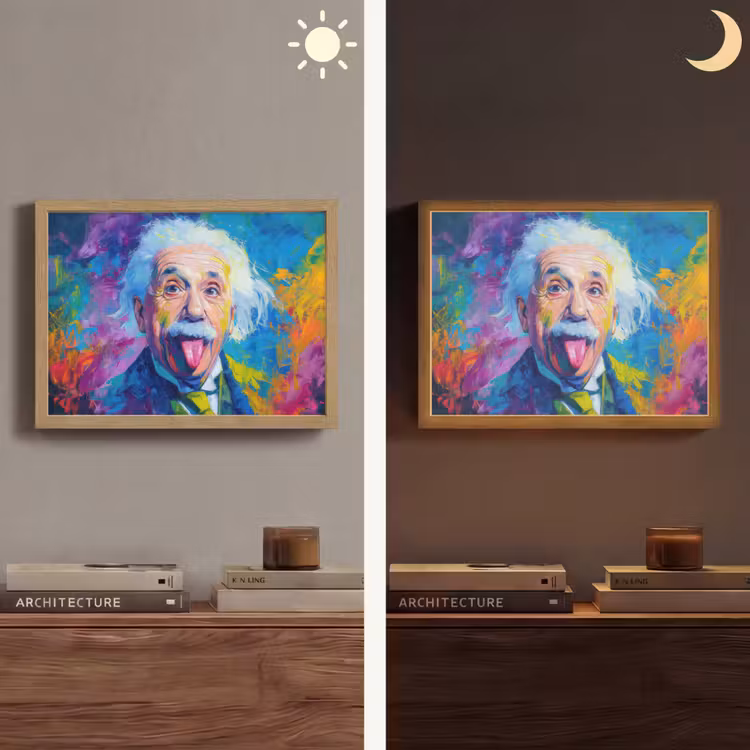 Lightbox - Wandlamp - Oude man - Expressief - Kleurrijk — 6