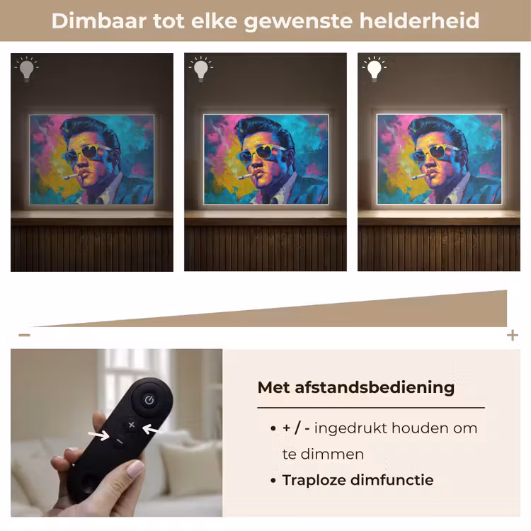 Lightbox - Wandlamp - Portret - Sigaret - Kleurrijk - Bril — 9