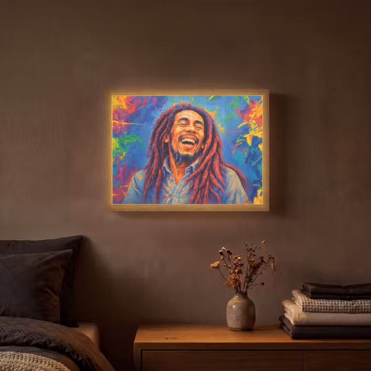 Lightbox - Wandlamp - Regenboogkleuren - Man - schilderij — 3