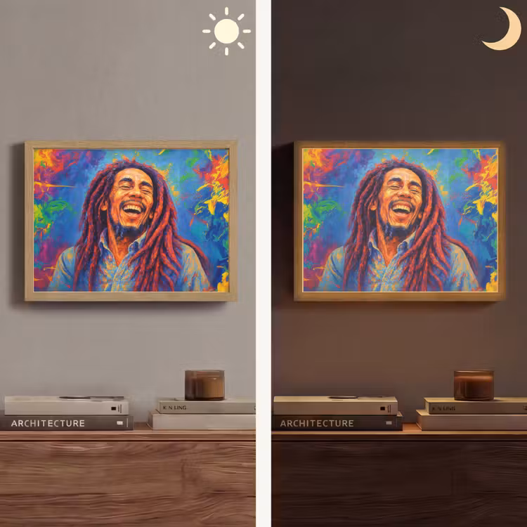 Lightbox - Wandlamp - Regenboogkleuren - Man - schilderij — 6