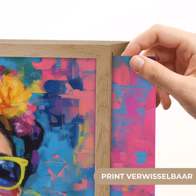 Lightbox - Wandlamp - Vrolijk portret - Vrouw - Bloemenkroon — 5