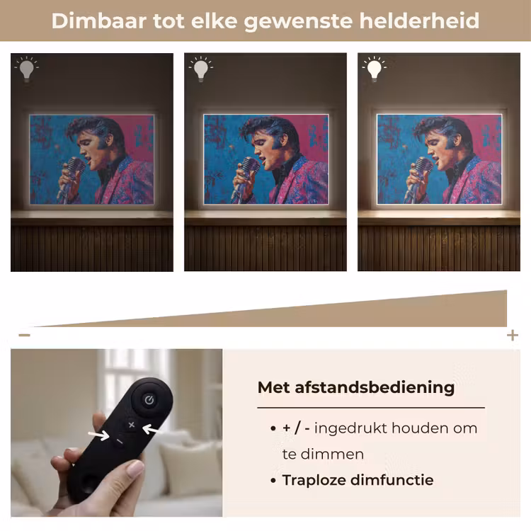 Lightbox - Wandlamp - Zingende man - Glitterjas - Microfoon — 9