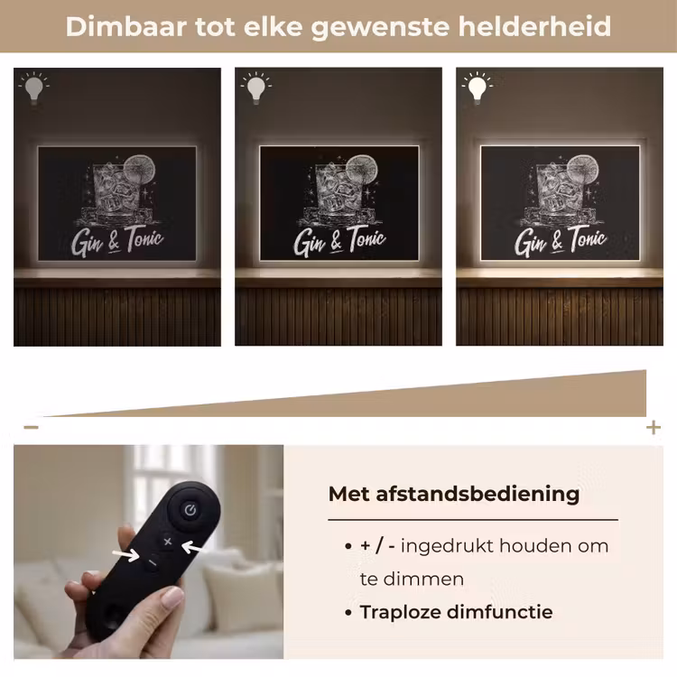 Lightbox - Wandlamp - Gin en tonic - Glas - Limoen - Ijsblokjes — 9