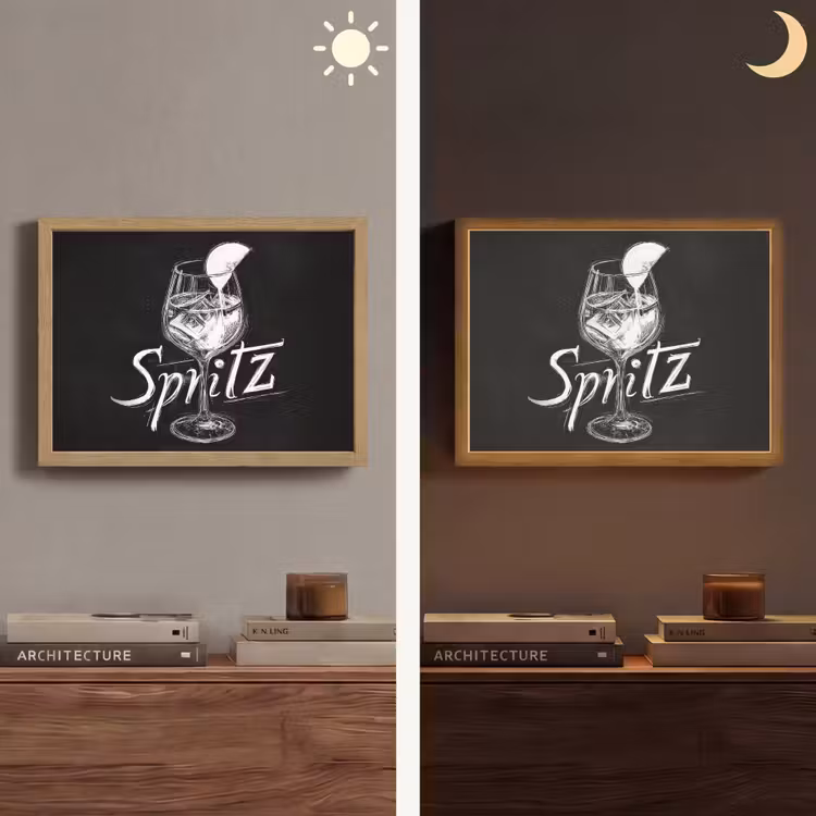 Lightbox - Wandlamp - Glas spritz - Krijtletters - Ijsblokjes - Citroen — 6