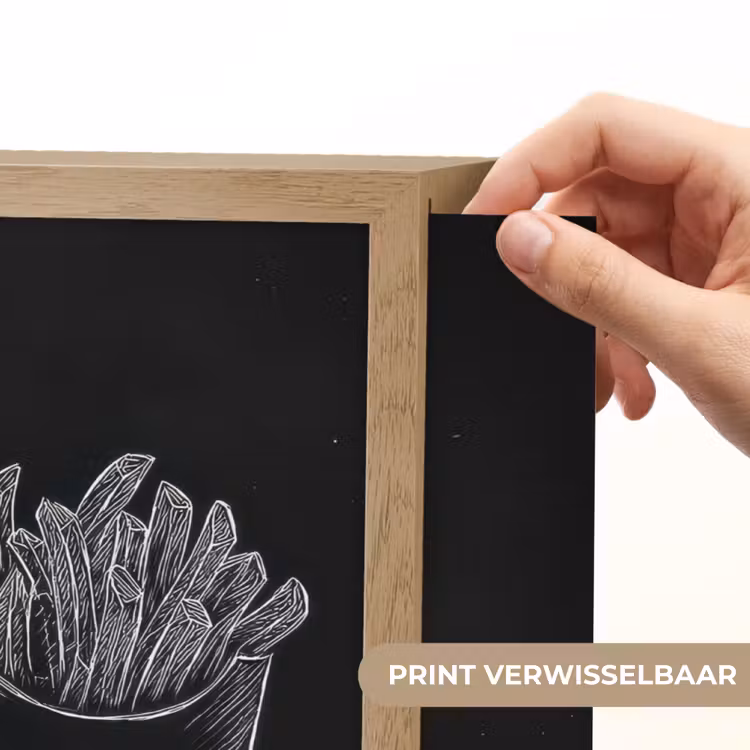 Lightbox - Wandlamp - Hamburger - Friet - Frisdrank - Krijttekening — 5