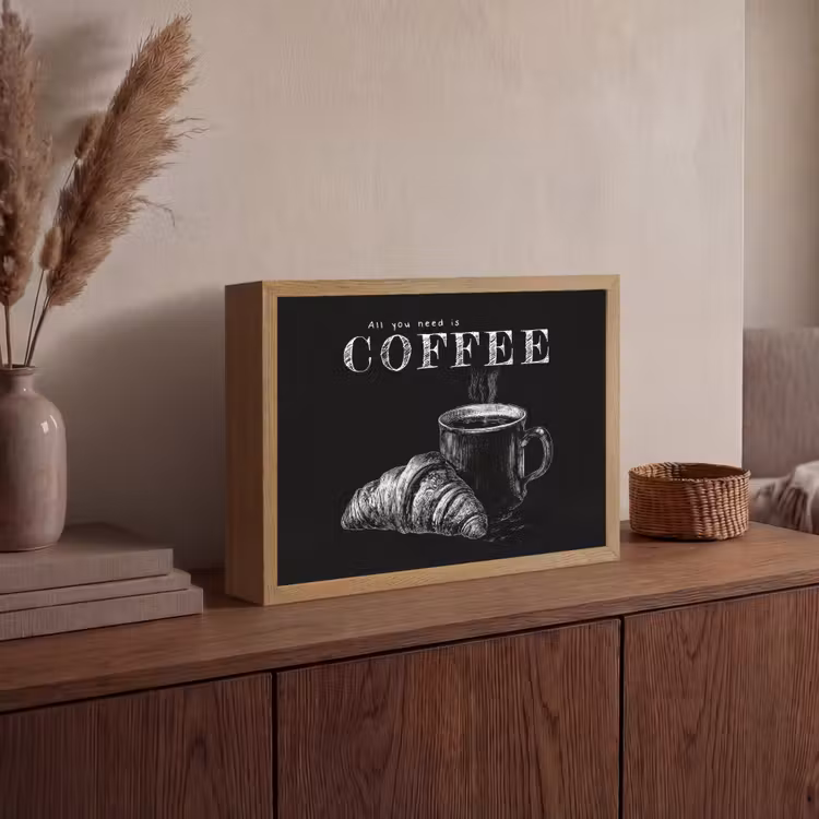 Lightbox - Wandlamp - Koffie - Croissant - Tekst — 4