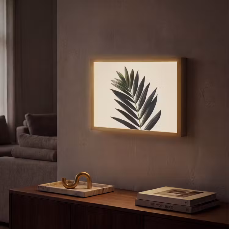 Lightbox - Wandlamp - Palmblad - Donkere bladen - Subtiel — 2