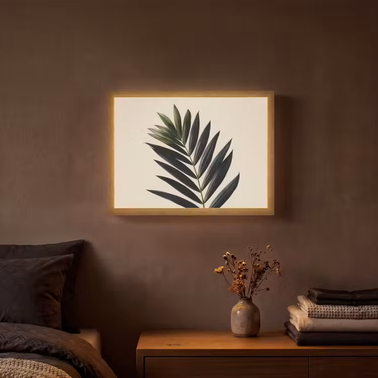 Lightbox - Wandlamp - Palmblad - Donkere bladen - Subtiel — 3