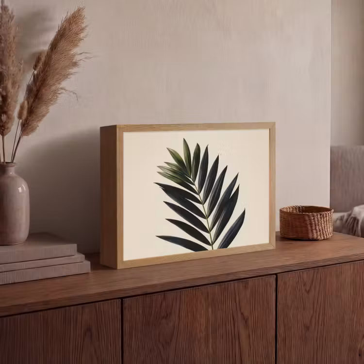 Lightbox - Wandlamp - Palmblad - Donkere bladen - Subtiel — 4