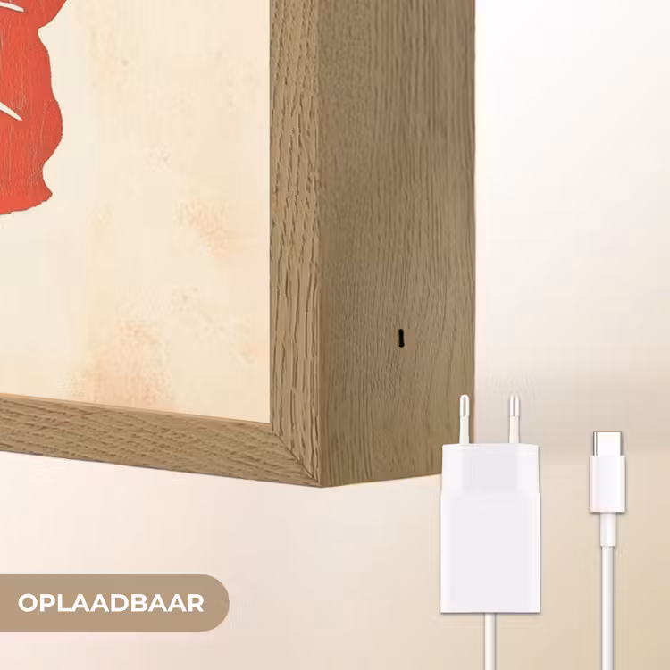 Lightbox - Wandlamp - Rode hibiscusbloem - Textuur achtergrond - Beige — 7