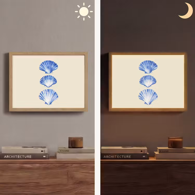 Lightbox - Wandlamp - Schelpen - Blauw - Beige — 6