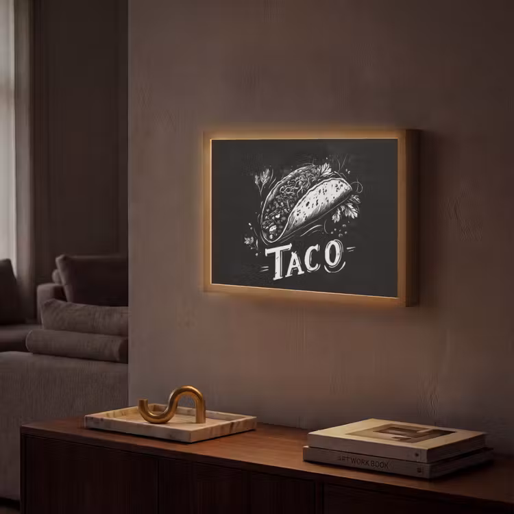Lightbox - Wandlamp - Taco - Kruiden - Witte krijtstijl - Tekst — 2
