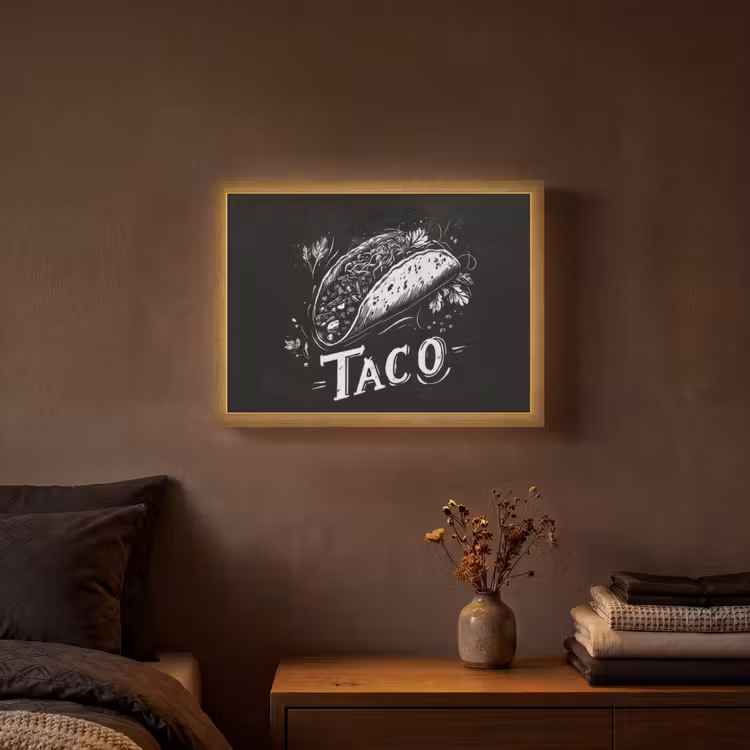 Lightbox - Wandlamp - Taco - Kruiden - Witte krijtstijl - Tekst — 3