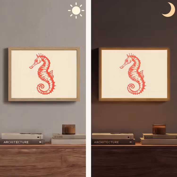 Lightbox - Wandlamp - Zeepaardje - Rood - Fijne details — 6