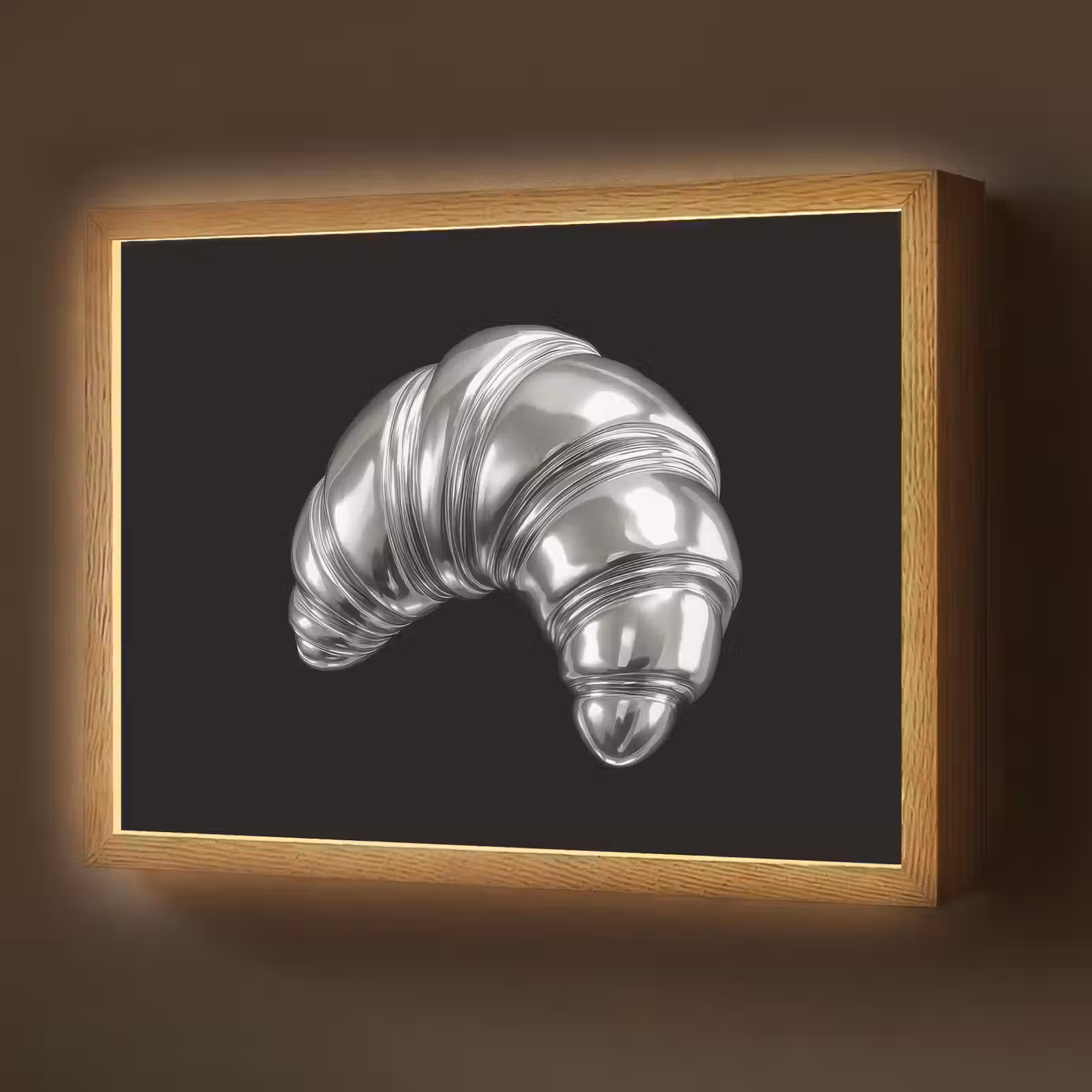 Lightbox - Wandlamp - Croissant - Metaal - Zilver — 1