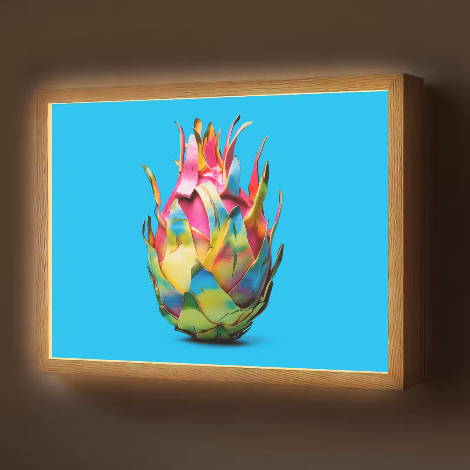 Lightbox - Wandlamp - Drakenfruit - Blauw - Levendig — 1