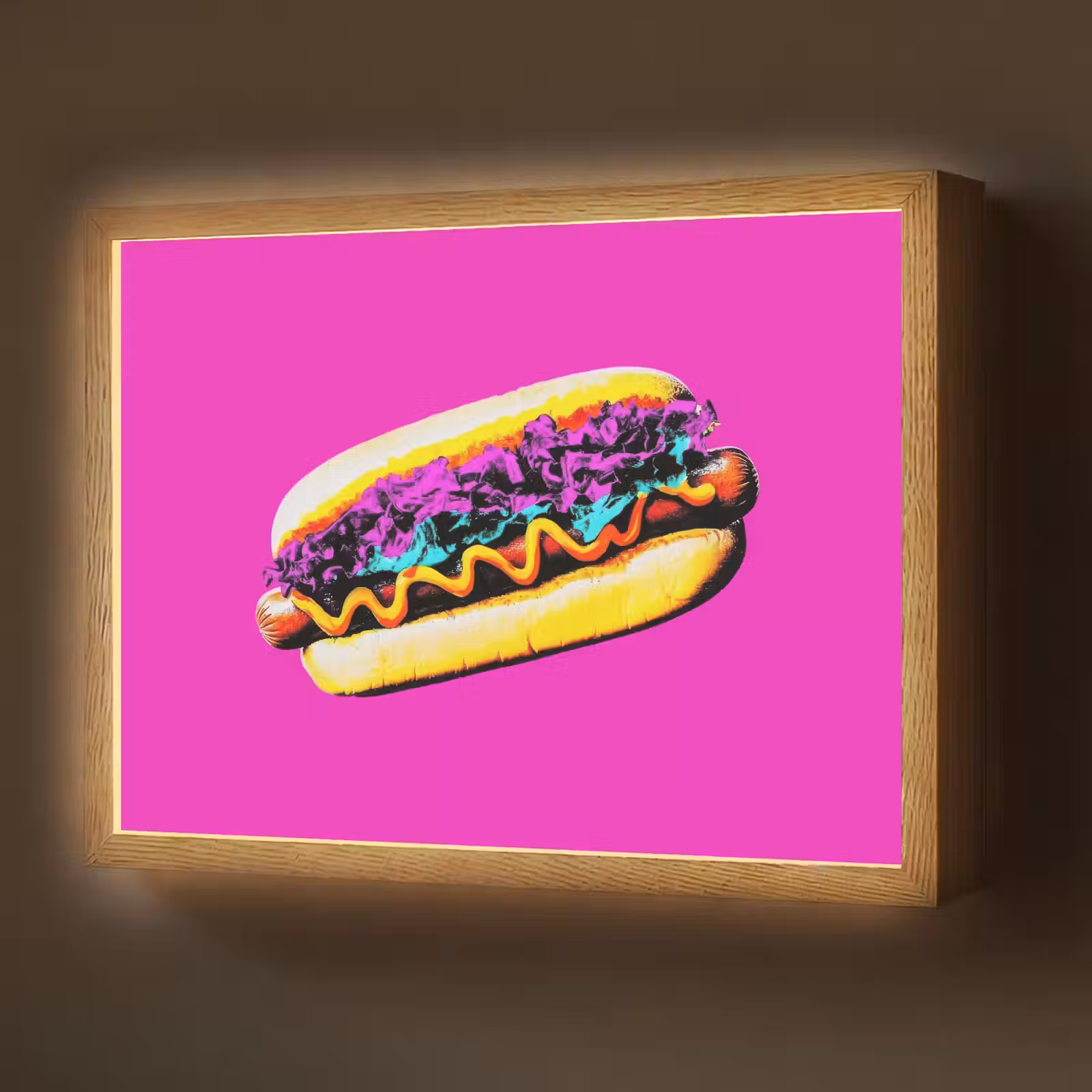 Lightbox - Wandlamp - Hotdog - Roze - Retro — 1