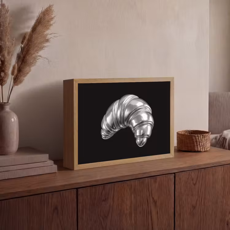 Lightbox - Wandlamp - Croissant - Metaal - Zilver — 4