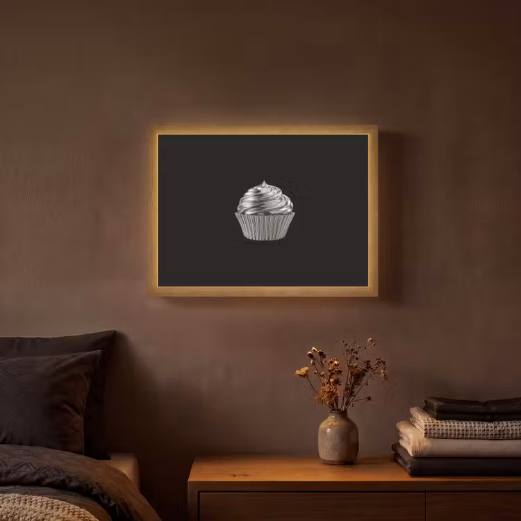 Lightbox - Wandlamp - Cupcake - Luxueus - Zilver — 3