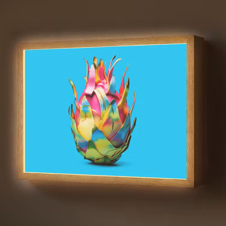 Lightbox - Wandlamp - Drakenfruit - Blauw - Levendig — 1