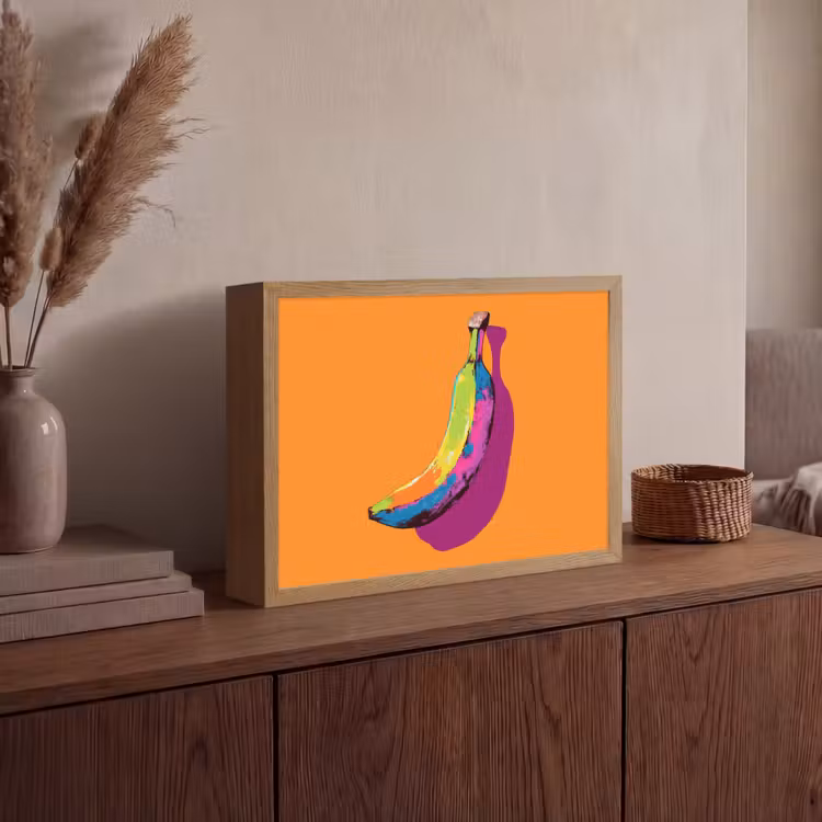 Lightbox - Wandlamp - Felle kleuren - Banaan - popart — 4