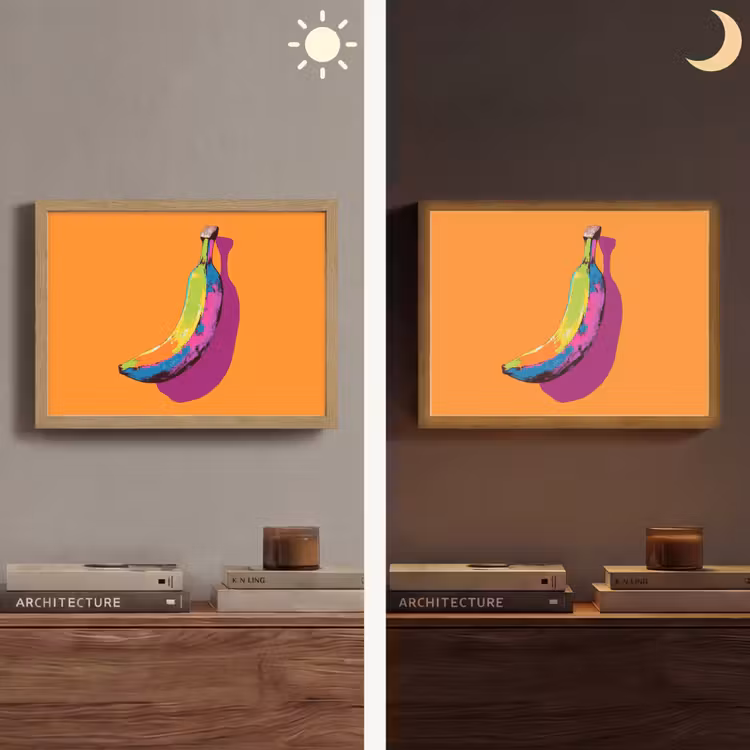 Lightbox - Wandlamp - Felle kleuren - Banaan - popart — 6