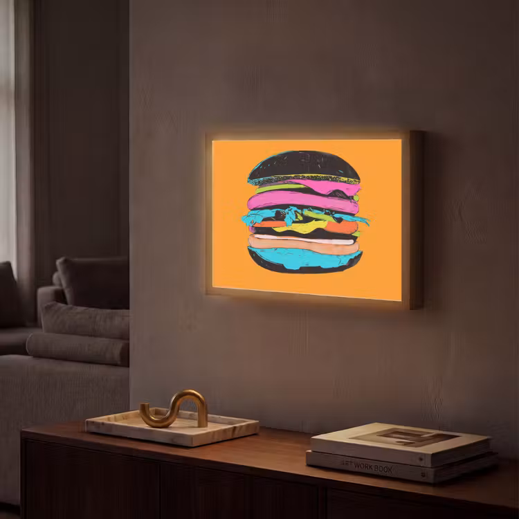 Lightbox - Wandlamp - Hamburger - Kleurrijk - Speels — 2