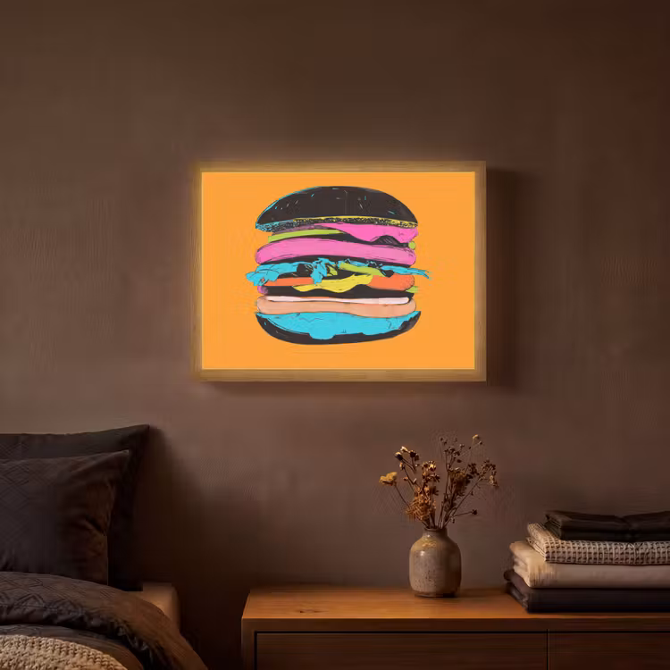 Lightbox - Wandlamp - Hamburger - Kleurrijk - Speels — 3