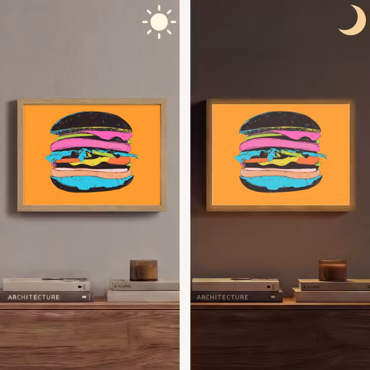 Lightbox - Wandlamp - Hamburger - Kleurrijk - Speels — 6