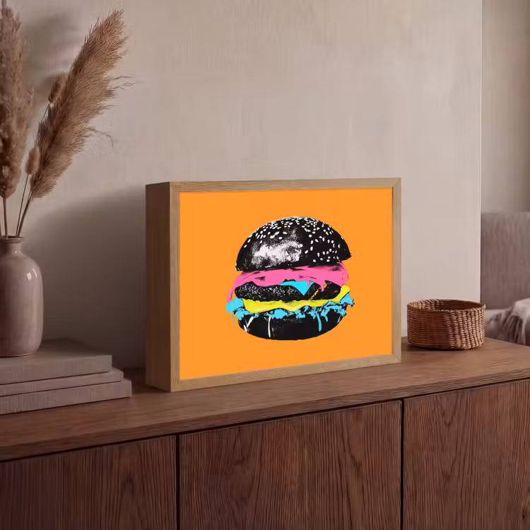 Lightbox - Wandlamp - Hamburger - Oranje - Neon - popart — 4