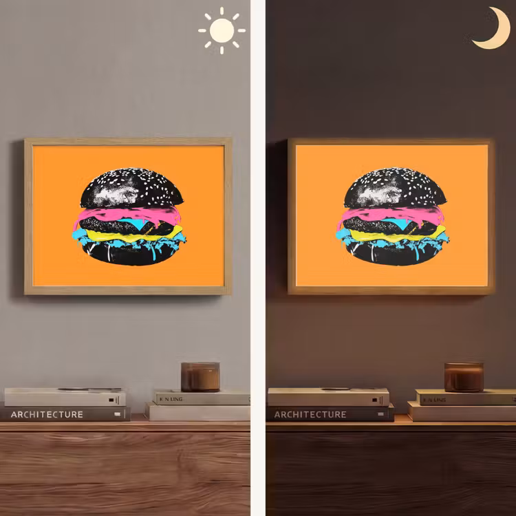 Lightbox - Wandlamp - Hamburger - Oranje - Neon - popart — 6