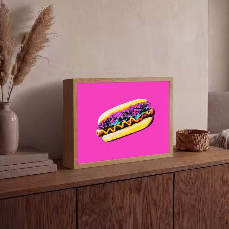 Lightbox - Wandlamp - Hotdog - Roze - Retro — 4