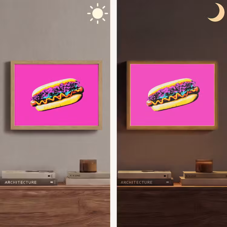 Lightbox - Wandlamp - Hotdog - Roze - Retro — 6