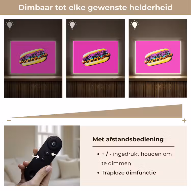 Lightbox - Wandlamp - Hotdog - Roze - Retro — 9