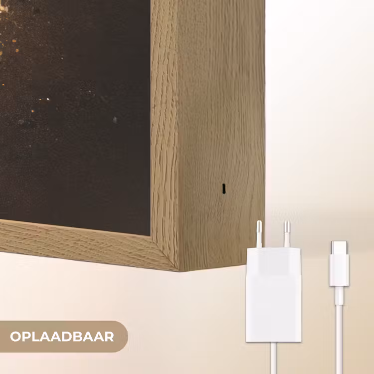 Lightbox - Wandlamp - Koptelefoon - Bruin - Dynamische penseelstreken — 7