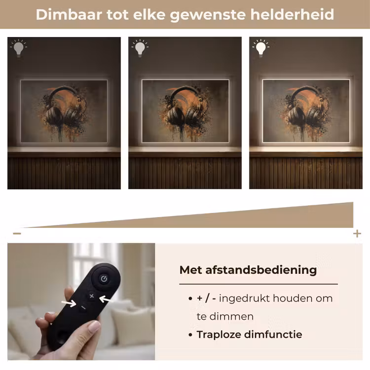 Lightbox - Wandlamp - Koptelefoon - Bruin - Verf - Vintage — 9