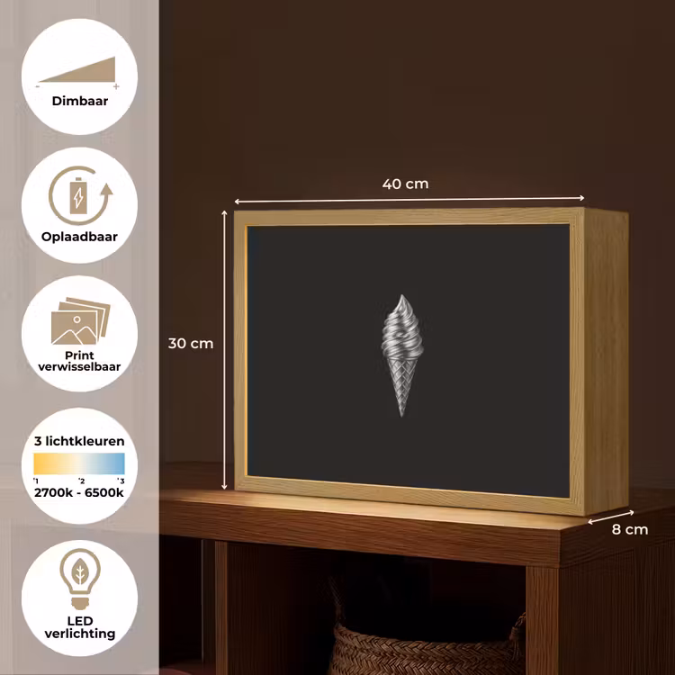 Lightbox - Wandlamp - Softijs - Realistisch - Futuristisch — 10