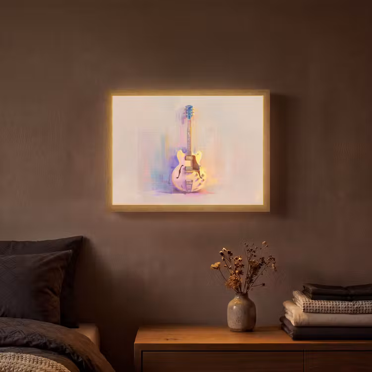 Lightbox - Wandlamp - Gitaar - Pastel - Schilderachtig — 3