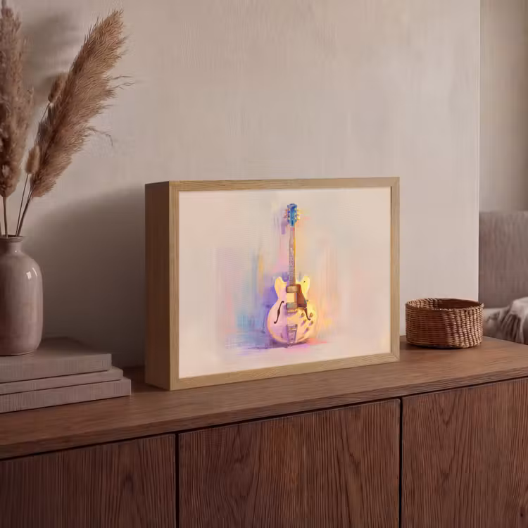 Lightbox - Wandlamp - Gitaar - Pastel - Schilderachtig — 4
