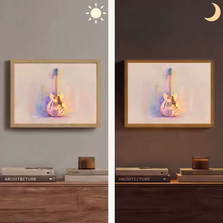 Lightbox - Wandlamp - Gitaar - Pastel - Schilderachtig — 6
