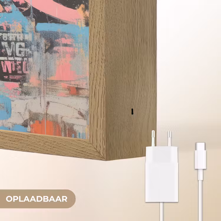 Lightbox - Wandlamp - Kauwgom - Vrouw - Penseelstreken - Modern — 7