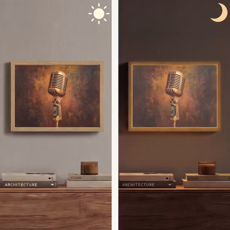 Lightbox - Wandlamp - Microfoon - Bruin - Klassiek — 6