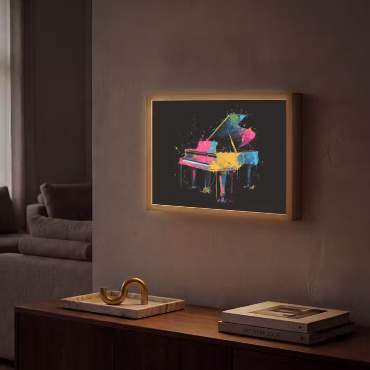 Lightbox - Wandlamp - Piano - Kleurrijk - Verf - Modern — 2